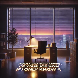 What Do You Think Of Your Job Now (If I Only Knew 4)